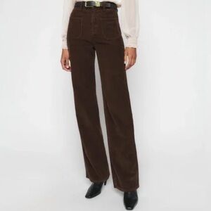 Reformation high rise corduroy pants